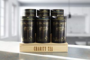 Tea display stand of Charity Tea
