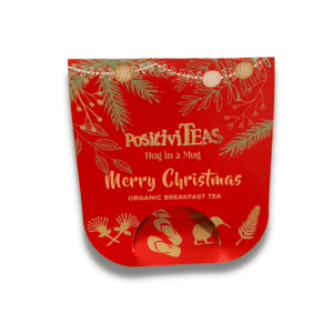 Merry Christmas card and tea bag